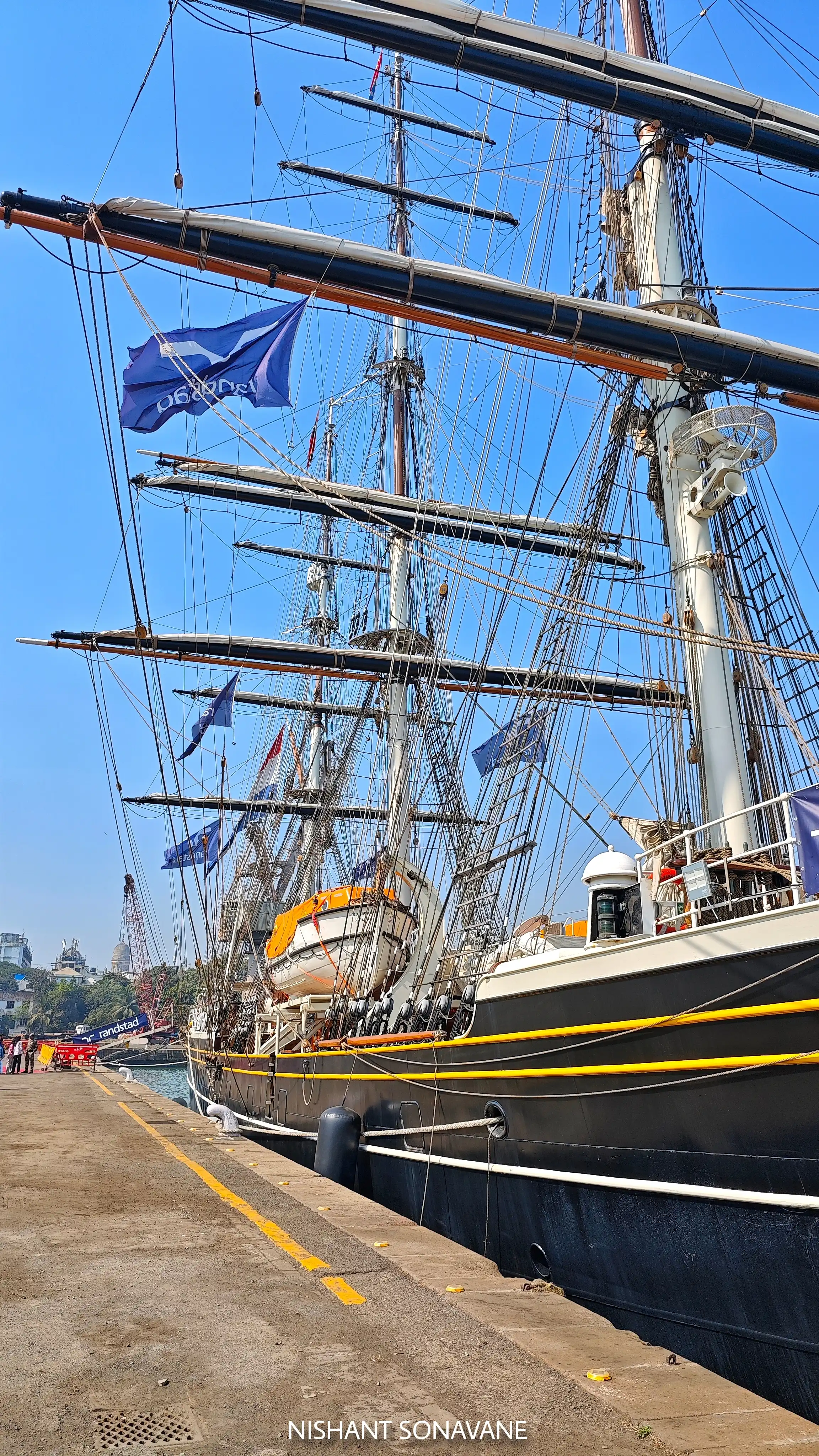 Stad Amsterdam ship photographed in Mumbai