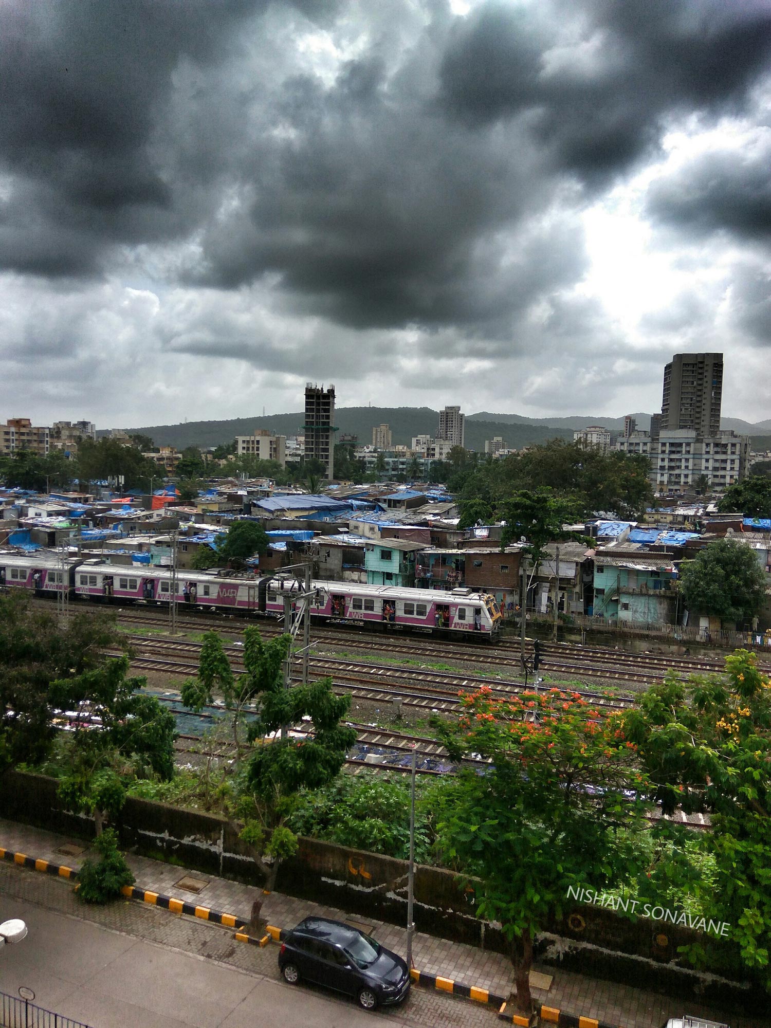 Borivali railway tracks and station view